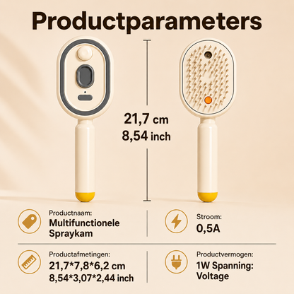 MistBrush | 3-in-1 Haarborstel met Sprayfunctie
