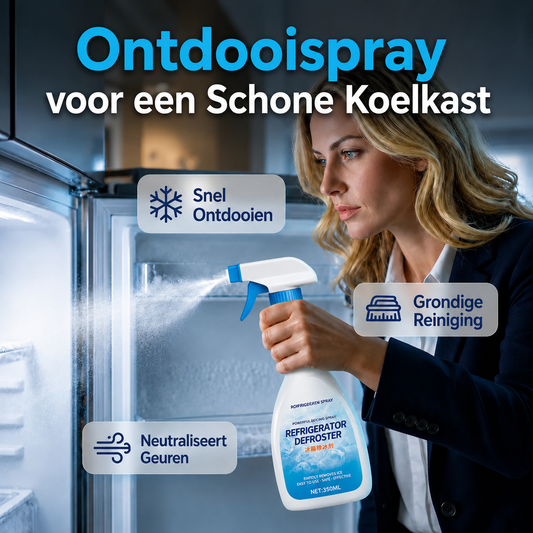 🧊 Reinigings- en ontdooispray voor koelkasten met snelle werking 50% KORTING EN GRATIS VERZENDING