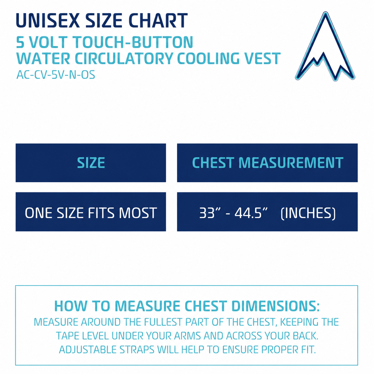 5V Touch Button Circulatory Cooling Vest