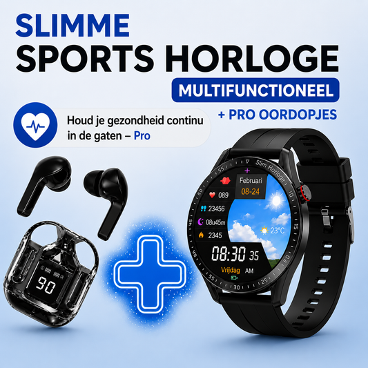 HW8 Elite-serie - Premium smartwatch + koptelefoon + gratis cadeau
