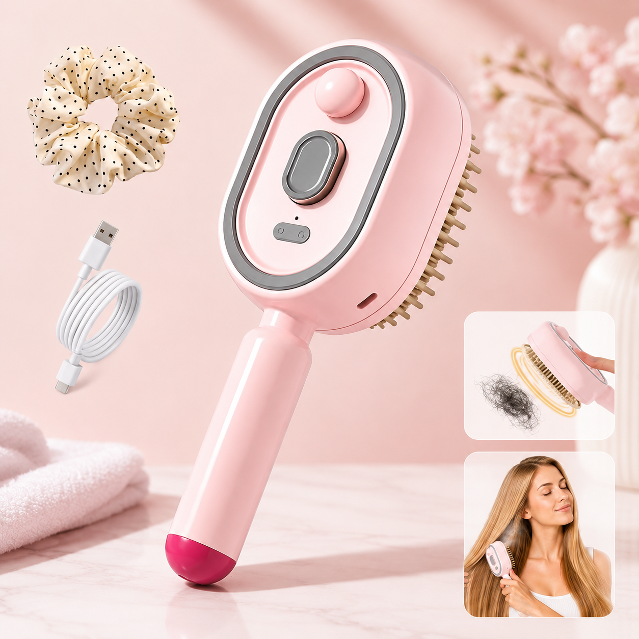 MistBrush | 3-in-1 Haarborstel met Sprayfunctie