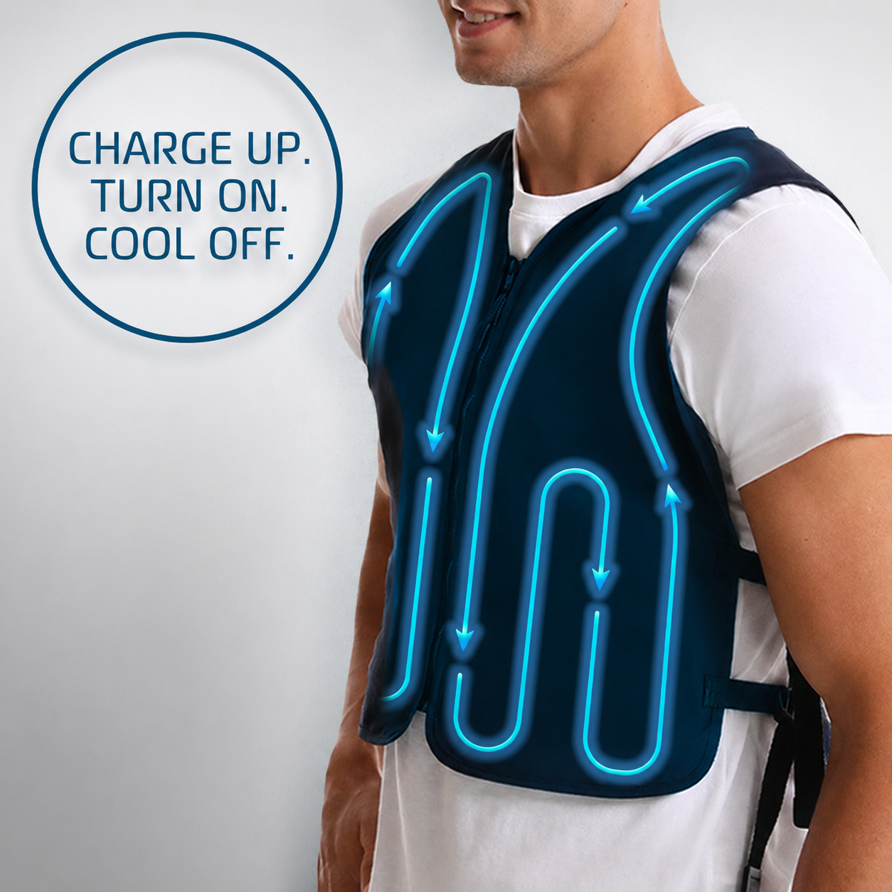 5V Touch Button Circulatory Cooling Vest